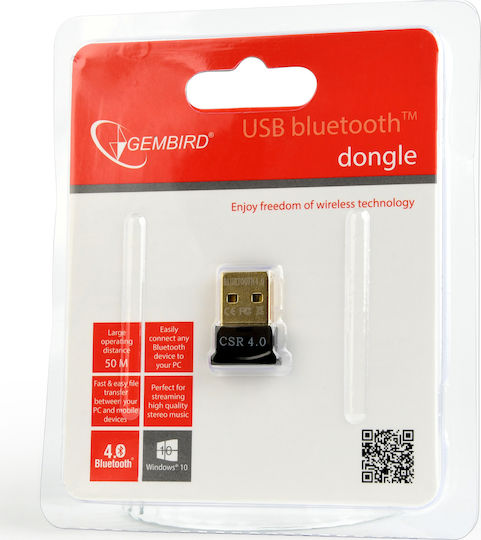 Gembird BTD-MINI5 USB Bluetooth 4.0 Адаптер с Обхват 50м Черен