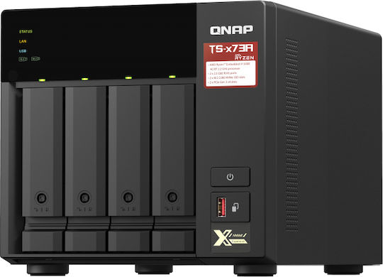 QNap TS-473A-8G NAS Tower με 4 θέσεις για HDD/M.2/SSD και 2 θύρες Ethernet