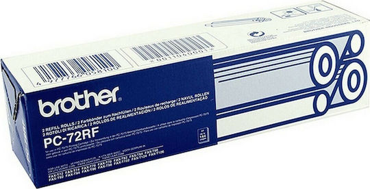 Brother PC-72RF Γνήσια Μελανοταινία για FAX T72/74/76/78/104/106 288 2τμχ (PC-72RF)