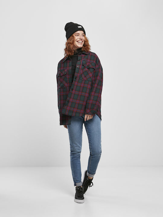 Γυναικείο Καρό Πράσινο Overshirt
