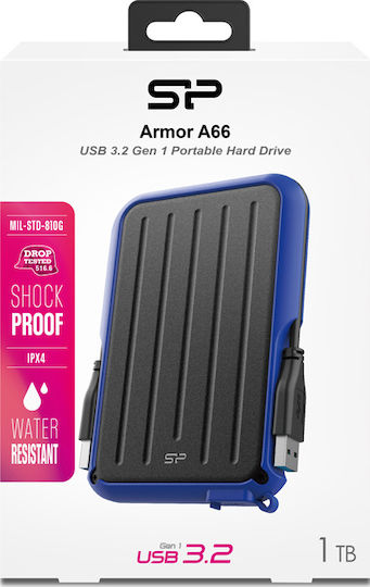 Silicon Power Armor A66 USB 3.2 External 2.5" HDD 1.0TB Black / Blue