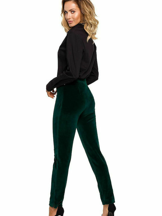 MOE M644 Women's High-waisted Cotton Trousers Green MOE644