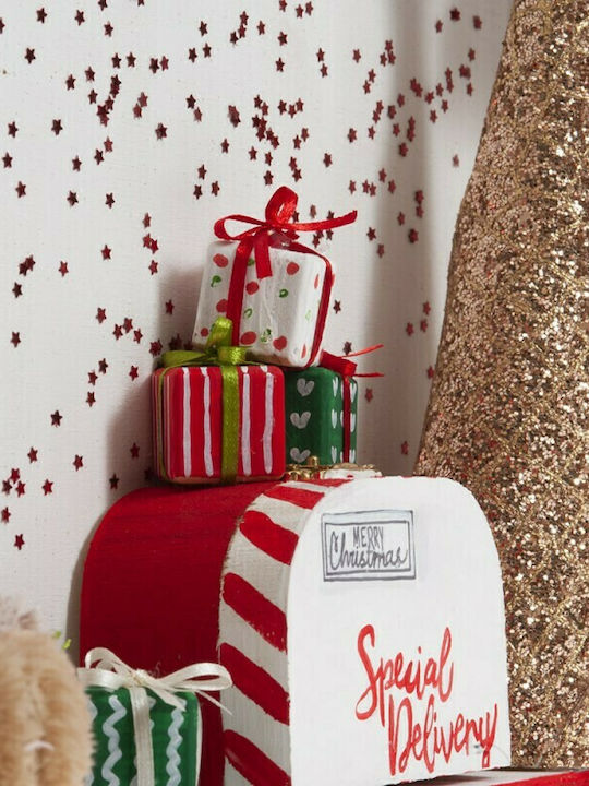 Parisis Christmas Wooden Figure Sign Red Length 50cm