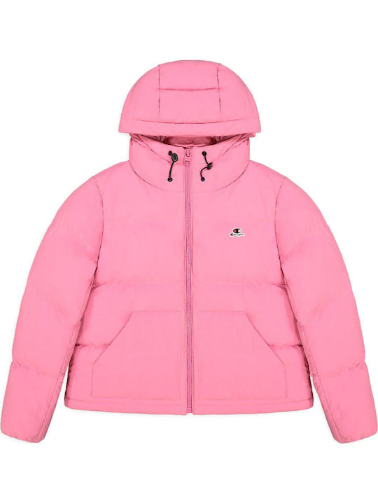 Scurtă Jachetă de femei Puffer Fuchsia