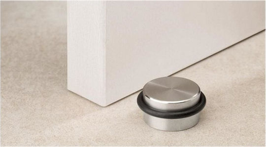 Door Stopper Adhesive Stainless Steel Ασημί 1pcs