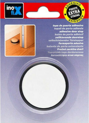 Door Stopper Adhesive Wooden Λευκό 1pcs