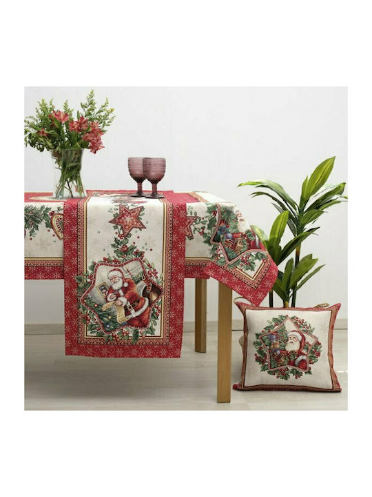 Christmas Tablecloth Runner Fabric Red L100xW35cm 1pcs