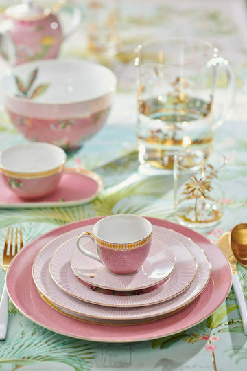 PiP Studio La Majorelle Set Tassen Espresso aus Porzellan Pink 120ml 2Stück