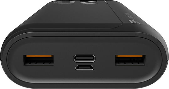 Silicon Power QS15 Power Bank 20000mAh cu 2 Porturi USB-A și Port USB-C Livrarea energiei / Quick Charge 3.0 Negru