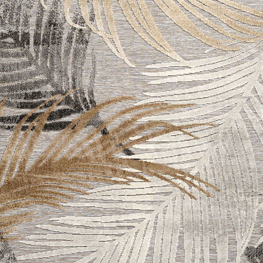 Tzikas Carpets Boheme 18531-070 Χαλί Εξωτερικού Χώρου Στρογγυλό Εκρού Φ160cm