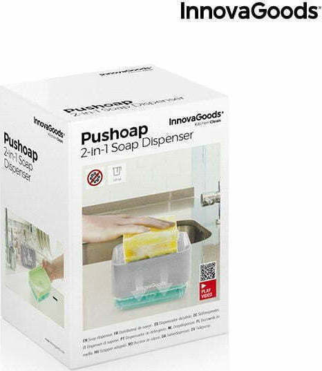 InnovaGoods Θήκη για Σφουγγάρι Πλαστική σε Γκρι Χρώμα Pushoap