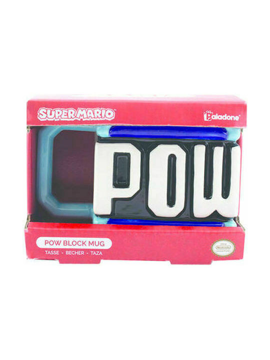 Paladone Super Mario - Pow Block Mug Ceramic Blue 330ml