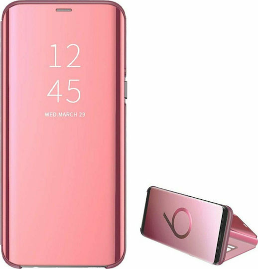 Hurtel Clear View Book Πλαστικό Ροζ Χρυσό (Redmi Note 9)