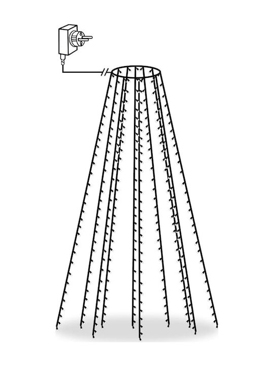 250 Weihnachtslichter LED 250cm Blau Elektrisch vom Typ Oktopus vidaXL