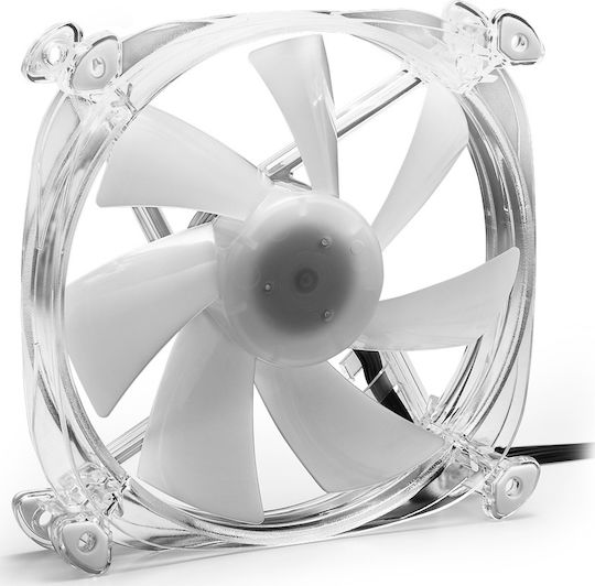 Sharkoon Sharkoon Disc PWM Case Fan 120mm (1400rpm) with RGB Lighting and Connection 3-Pin / 4-Pin White