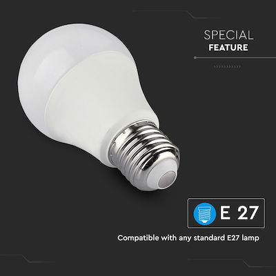 V-TAC Smart Λάμπα LED για Ντουί E27 και Σχήμα A60 RGBW 1055lm Dimmable