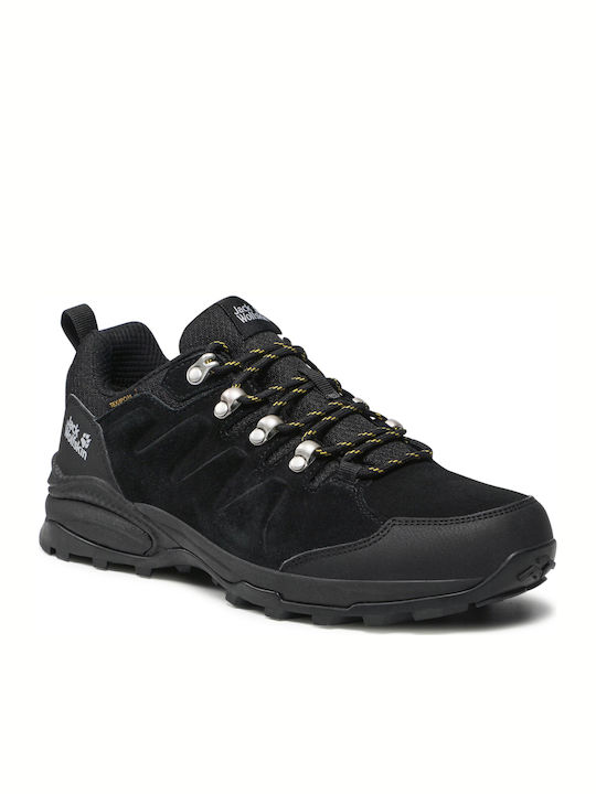Jack Wolfskin Refugio Texapore Ανδρικά Ορειβατικά Παπούτσια Μαύρα