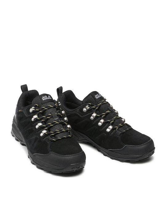 Jack Wolfskin Refugio Texapore Ανδρικά Ορειβατικά Παπούτσια Μαύρα