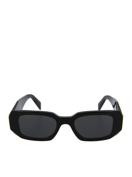 Prada Women's Sunglasses with Black Plastic Frame and Black Lens PR17WS 1AB5S0