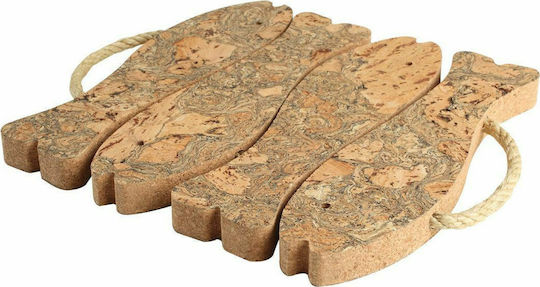 T&G Ocean Fish Platzdeckchen Kork Beige 26.3x26.3cm 1Stück