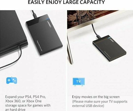 Ugreen Θήκη για Σκληρό Δίσκο 2.5" SATA III με σύνδεση USB 3.1 Type-C