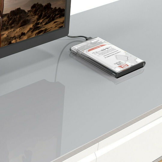Orico Θήκη για Σκληρό Δίσκο 2.5" SATA III με σύνδεση USB3.0 σε Διάφανο χρώμα