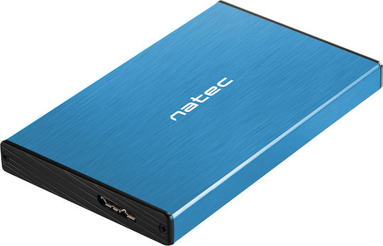 Natec Rhino Go Θήκη για Σκληρό Δίσκο 2.5" SATA III με σύνδεση USB3.0 σε Μπλε χρώμα
