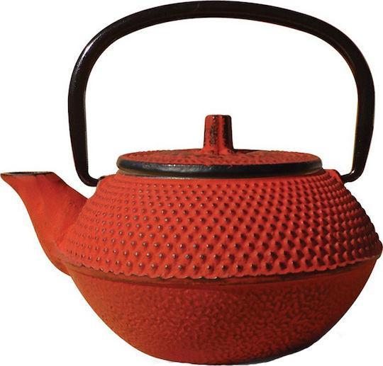 Dinox Oriental Teapot with Filter Cast Iron Red 500ml