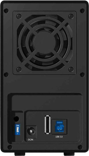 Icy Box Твърд диск кутия за 2 твърди дискове 3.5" SATA III с връзка USB 3.0 / eSATA в Черен цвят