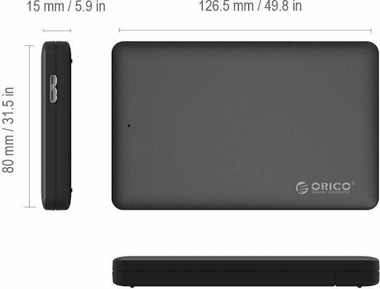 Orico Case for Hard Drive 2.5" SATA III with Connection USB 3.0