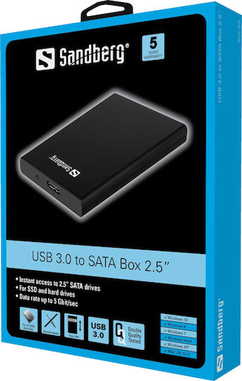 Sandberg Θήκη για Σκληρό Δίσκο 2.5" SATA III με σύνδεση USB 3.0