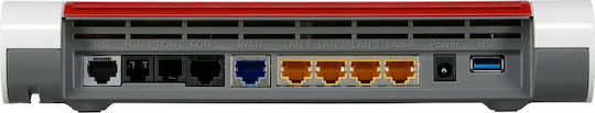 AVM FRITZ!Box 7590 AX v2 Ασύρματο VDSL2 Modem Router Wi‑Fi 6 με 4 Θύρες Gigabit