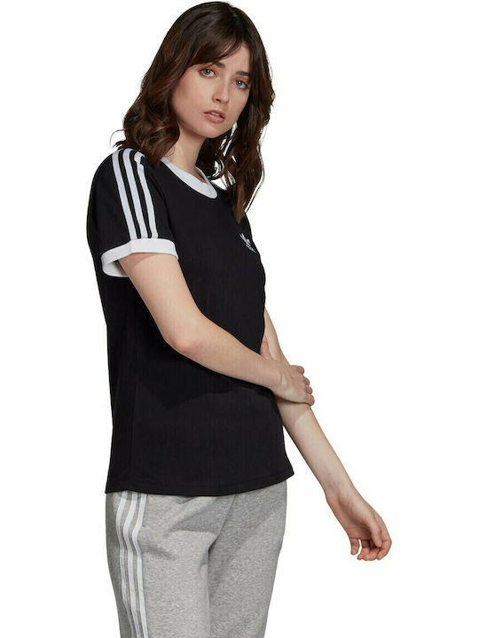 3 Stripes Γυναικείο T-shirt Μαύρο