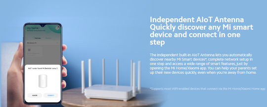 Xiaomi Mi Alot Ασύρματο Router Wi‑Fi 5 με 3 Θύρες Gigabit