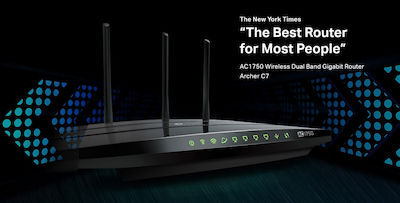 TP-LINK Archer C7 v5 Wireless Router Wi‑Fi 5 with 4 Gigabit Ethernet Ports
