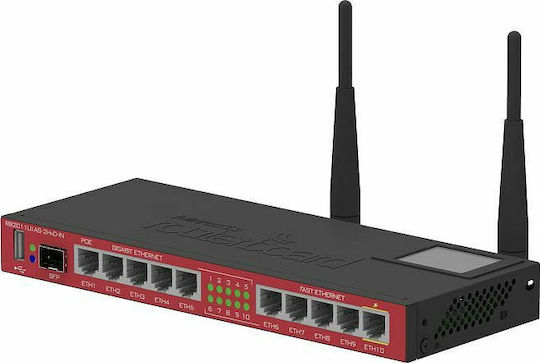 MikroTik RB2011UiAS-2HnD-IN Ασύρματο Router Wi‑Fi 4 με 10 Θύρες
