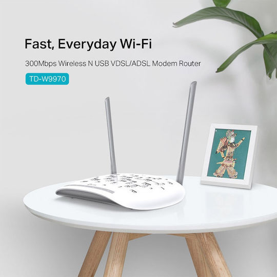 TP-LINK TD-W9970 v2 Wireless VDSL2 Modem Router Wi‑Fi 4 with 4 Ports
