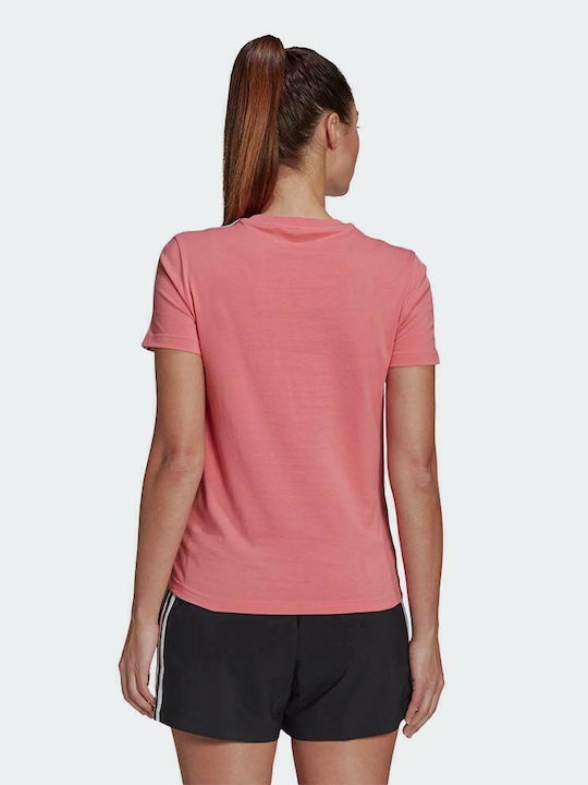 Adidas Essentials Slim 3-Stripes Feminin Sport Tricou Hazy Rose