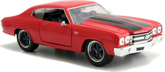 Jada Toys Chevrolet Fast and Furious 1970 Chevy Chevelle Modele statice Figurină de Modelism Mașină Roșie la Scară 1:24