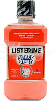 Listerine Smart Rinse Apa de gură cu Gust de Mild Berry pentru 6+ ani 250ml