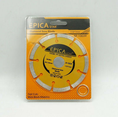 Epica Star Πριονόλαμα Διαμαντέ Slicer/Coarse Grater Disc Construction Materials 115mm 1pcs