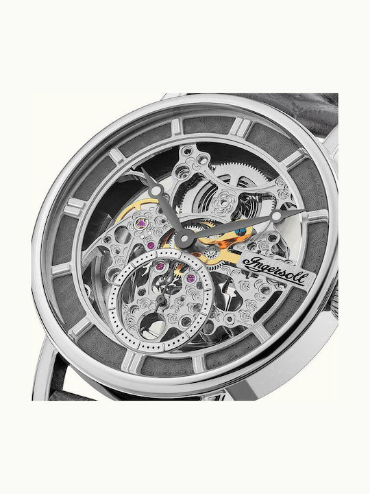 Ingersoll The Herald Men's Watch 40mm Automatic with Black Leather Strap