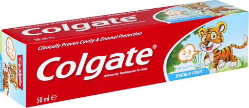 Colgate Baby Toothpaste for 2+ Years with Bubblegum Flavor 50ml