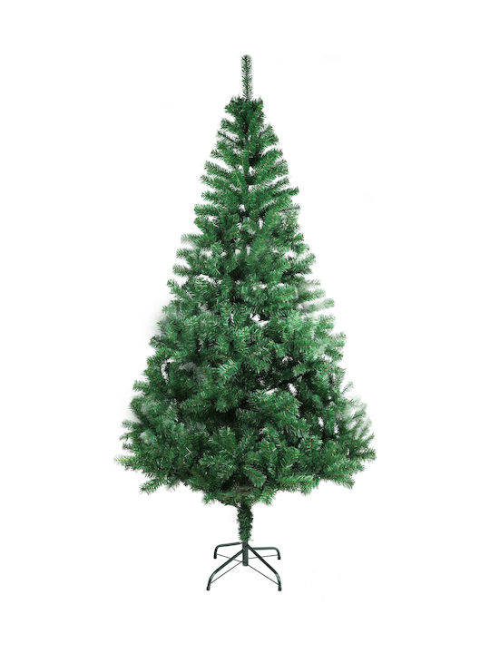 Christmas Green Tree with Metallic Base and Built in Branches H180cm