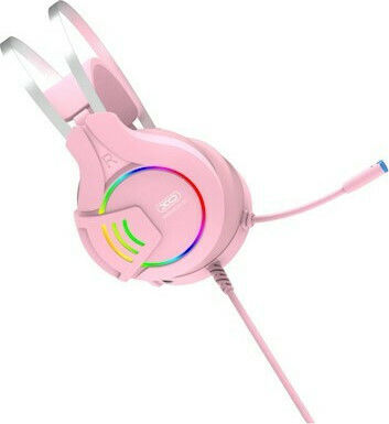 XO GE-04 Over Ear Gaming Headset with Connection 3.5mm / USB Pink