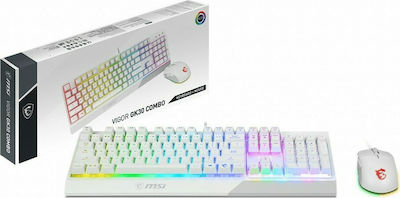 MSI Vigor GK30 Combo Gaming Keyboard Set with RGB lighting & Mouse (English US) White