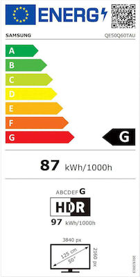 Samsung Smart Τηλεόραση 50" 4K UHD QLED QE50Q60T HDR (2020) QE50Q60TAUXXH