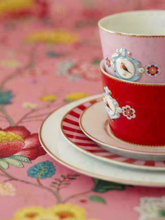 PiP Studio Love Birds Porcelain Salad Bowl Red 15x15cm