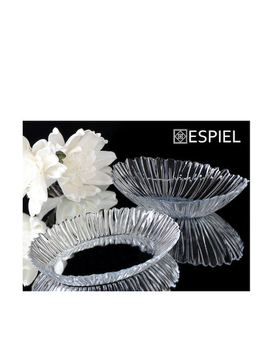 Espiel Aurora Glass Salad Bowl Transparent 33x33x8.4cm