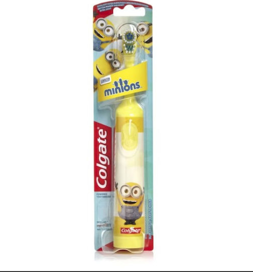 Colgate Minions Battery Toothbrush Kid Extra Soft Electric Toothbrush for 3+ years Yellow